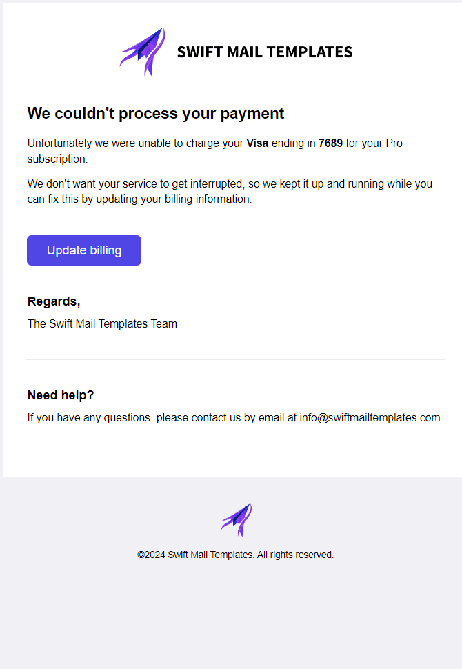 Payment Failed