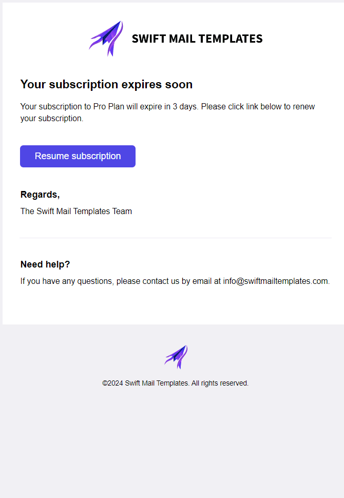 Subscription Expiring Soon