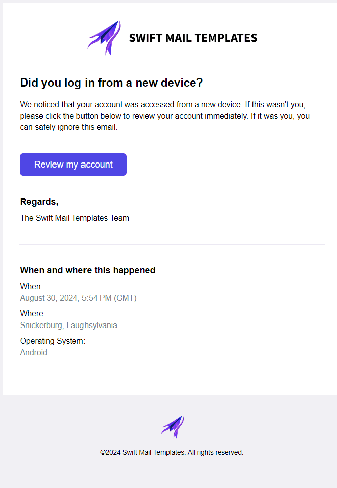 Suspicious Login